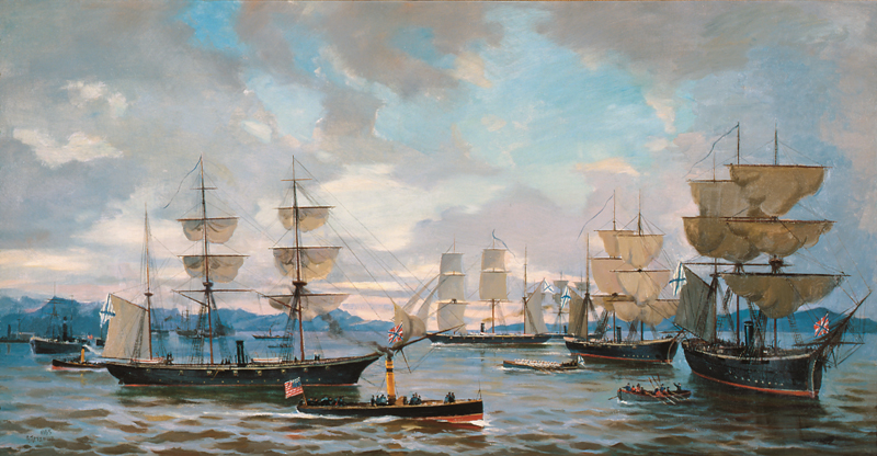 The Russian Navy patrols America's coastlines, 1863.